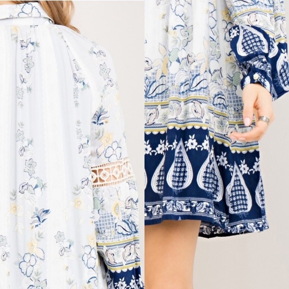 🆕 Bohemian Lace Inlay Dress - Picture 5 of 5